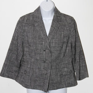 gray jacket 3/4 sleeve Dressbarn size S